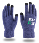 Navy Thick Warm Adult Gloves w/ 3 finger - GLA150